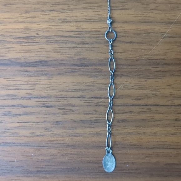 Pendant Necklace - Large Dark Green Stone - Picture 6 of 14